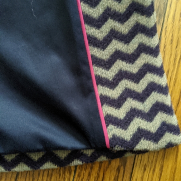 EUC Boden taupe and purple chevron wool winter coat - Picture 9 of 16